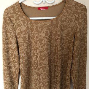 Pretty Floral Brown / Tan Long Sleeve Shirt